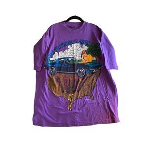 Vintage 1990s shore to shore Classics, 427 V8 classic car T-shirt size XL ￼￼